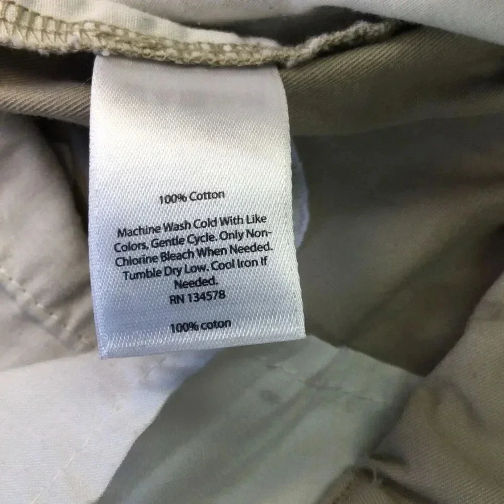 Vineyard Vines boys kids Size 10 Walking Shorts Tan Khaki Embroidered Whales Adj